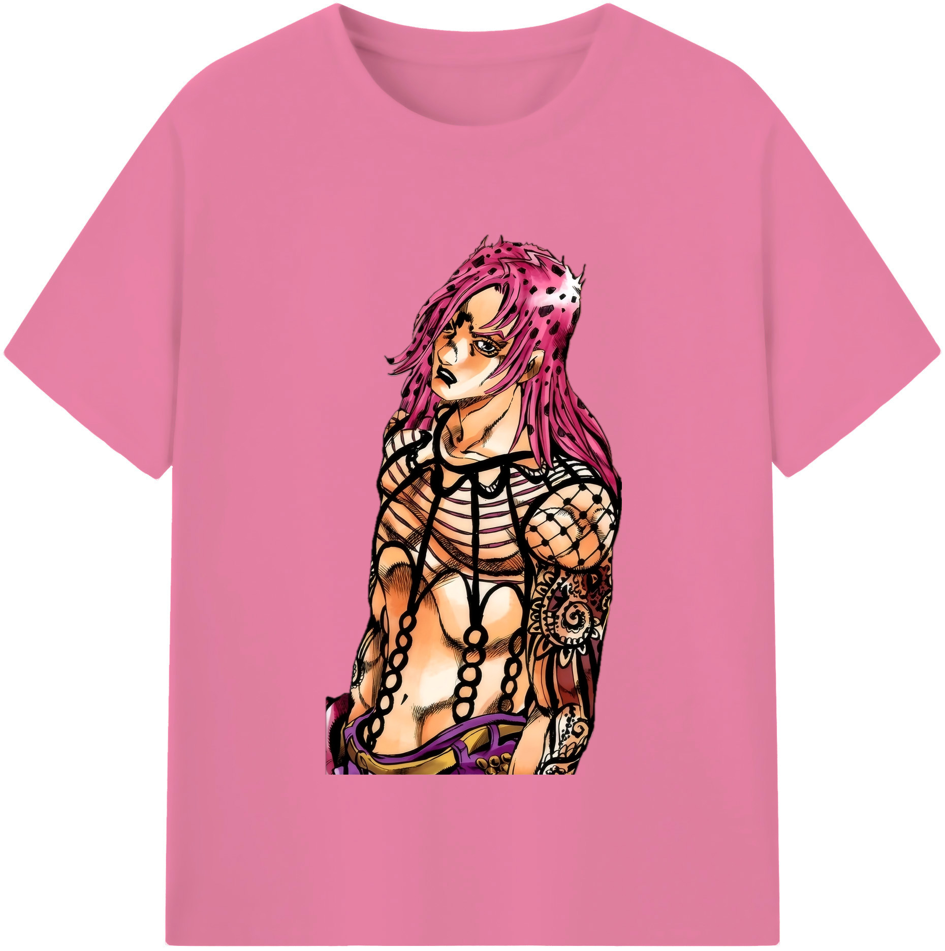 （画像用） ジョジョの奇妙な冒険 ビネガー?ドッピオ JoJo's Bizarre Adventure Vinegar Doppio 綿100％半袖Tシャツ（フロントプリント）